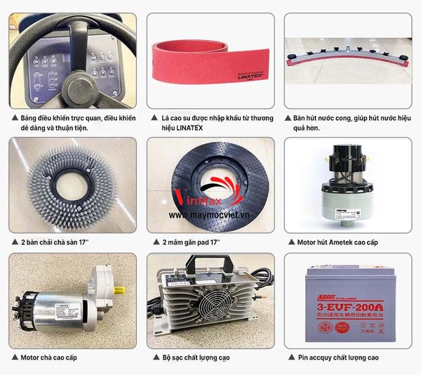 Máy lau sàn nhà ngồi lái KRAFFER GM190B