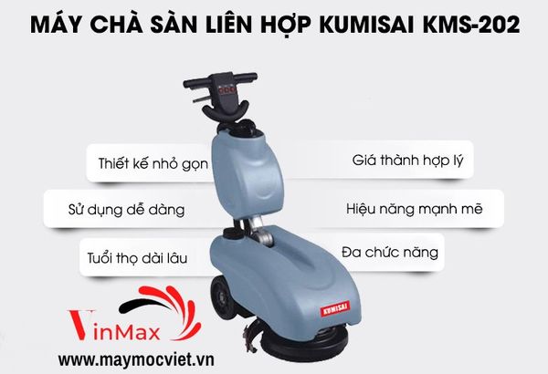 Máy chà sàn liên hợp mini Kumisai KMS-202