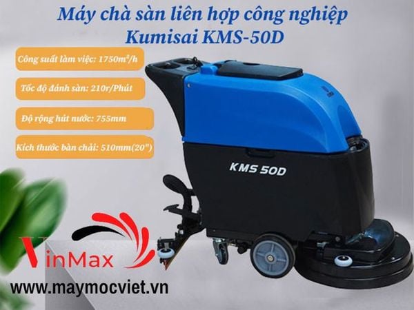 Máy chà sàn liên hợp Kumisai KMS 50D (Ắc quy)