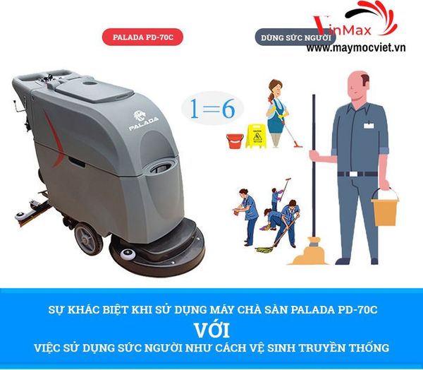 Máy chà sàn liên hợp Palada PD-70C