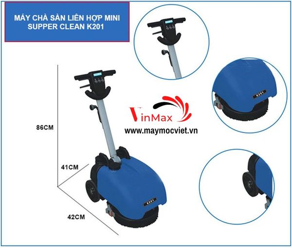 Máy chà sàn liên hợp mini Supper Clean K201