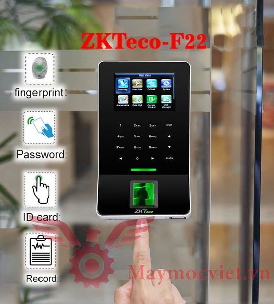 Máy chấm công Và Kiểm Soát cửa ZKTEco F22