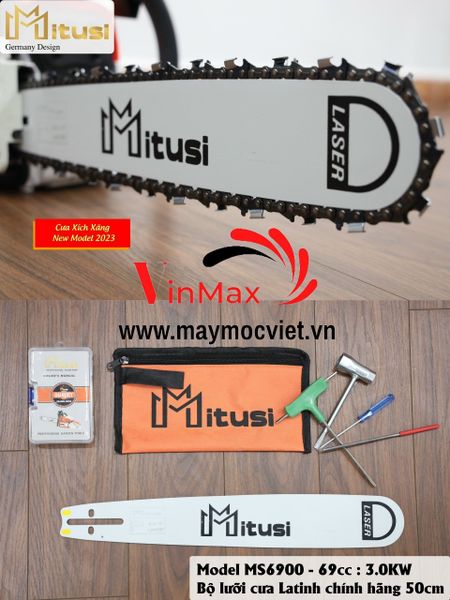 Máy cưa xích 2 thì Mitusi MS6900 3KW