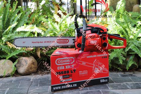 Cưa xích Oshima OS688 LT 58cc Đỏ-đen 2 thì