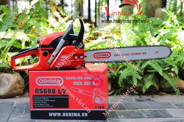 Cưa xích Oshima OS688 LT 58cc Đỏ-đen 2 thì