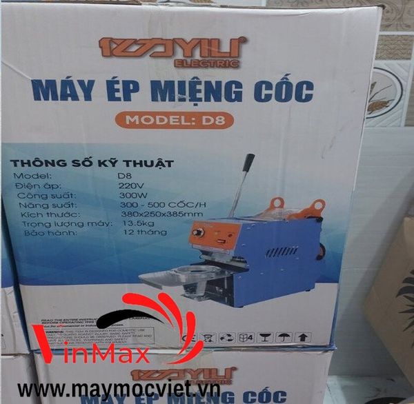 Máy Dán Miệng Nắp Cốc Eton  D8