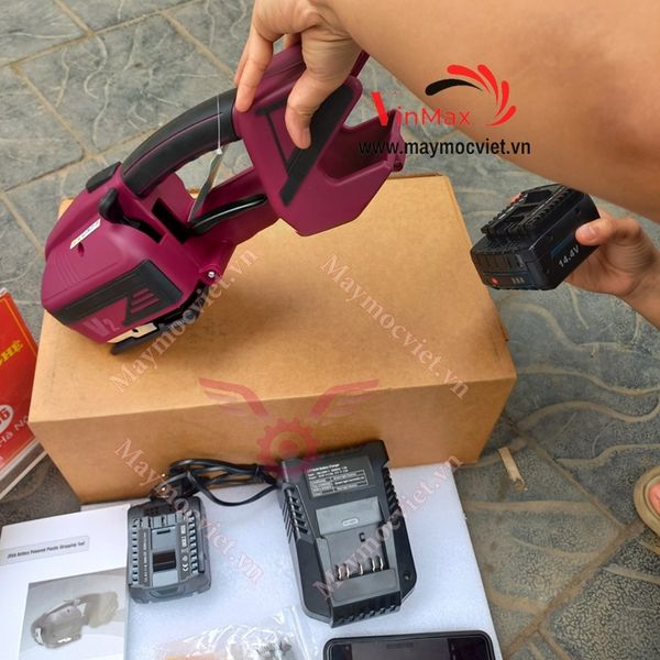 Máy Đóng Đai Nhựa Dùng Pin V2 New