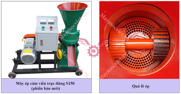 Máy ép cám viên tủ điện năng suất 150kg/ giờ S150-TĐ