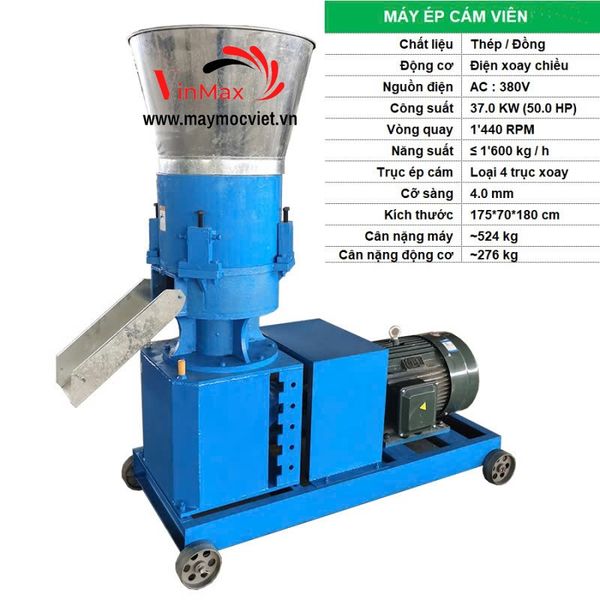 Máy đùn cám viên Turbo TBE400 năng suất 1.600kg/ giờ