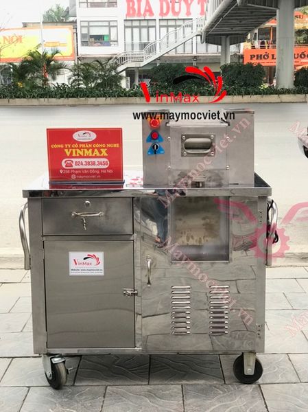 Xe ép nước mía 3 lô inox 2 cây bàn dài Vinmax VME900