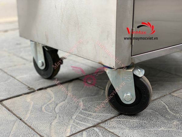 Xe ép nước mía 3 lô inox 2 cây bàn dài Vinmax VME900