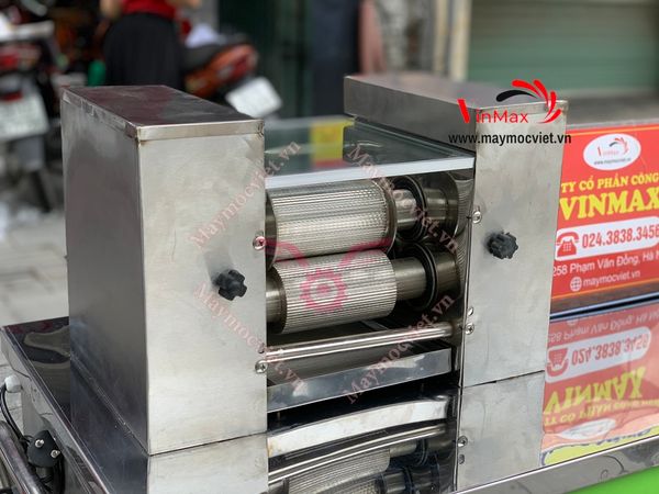 Xe ép nước mía 3 lô inox 2 cây bàn dài Vinmax VME900