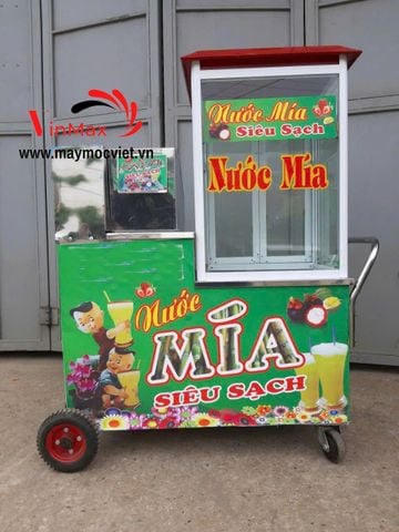 Máy ép mía siêu sạch bàn dài tủ kính mái che VMM1500