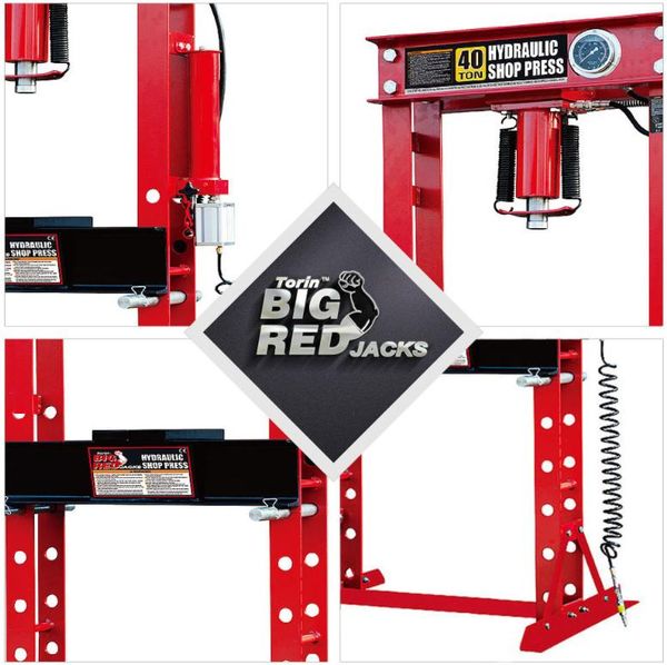 Máy ép thủy lực dùng tay và khí nén 40 tấn có đồng hồ Kocu TY40002