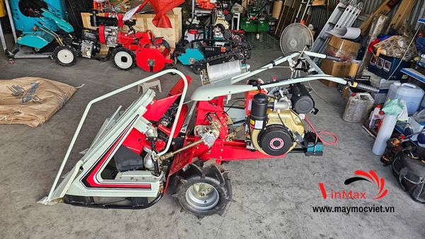 Máy gặt lúa xếp dãy tự bó lúa mini Kama KM178G