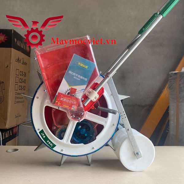 Máy gieo hạt VMGH12 răng mỏ inox - đế thép - khung thép