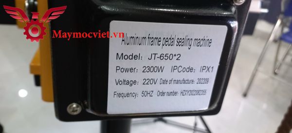 Máy Hàn Miệng Túi Dập Chân JT650x2