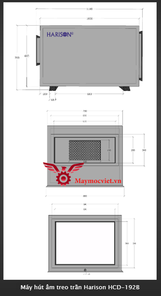 Máy hút ẩm treo trần Harison HCD-192B