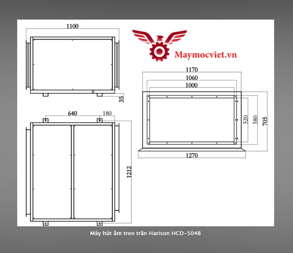 Máy hút ẩm treo trần Harison HCD-504B