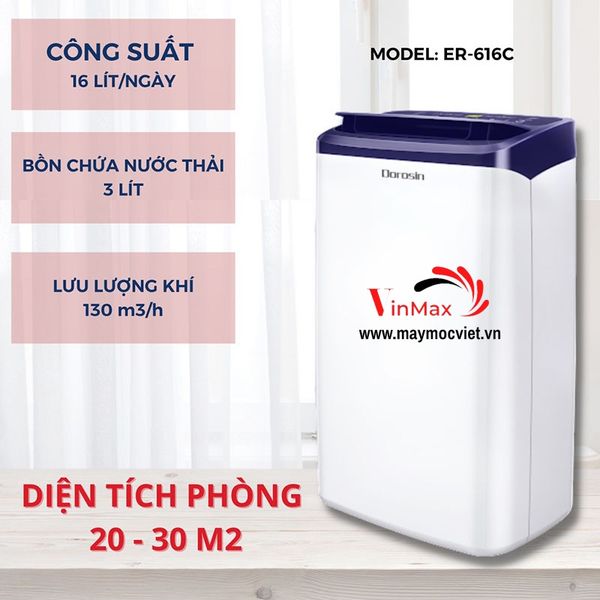 Máy hút ẩm Dorosin ER-616C 16 lit/ ngày