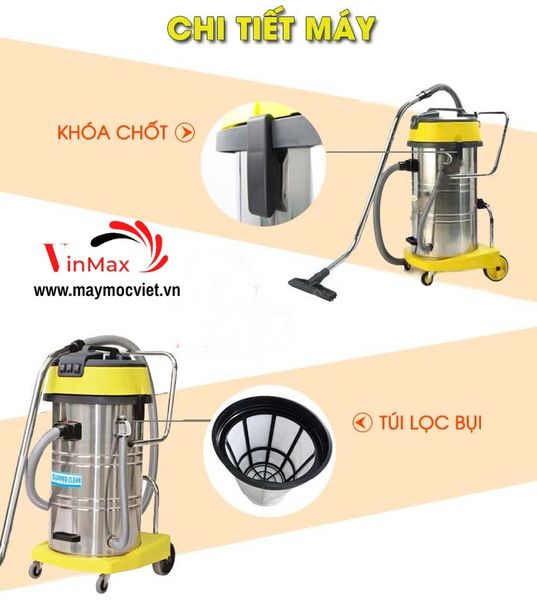 Máy hút bụi nước công nghiệp SUPPER CLEAN CH803J