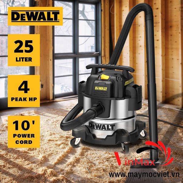 Máy hút bụi 3 chức năng khô và ướt DeWalt DXV25S (25L, 4HP)