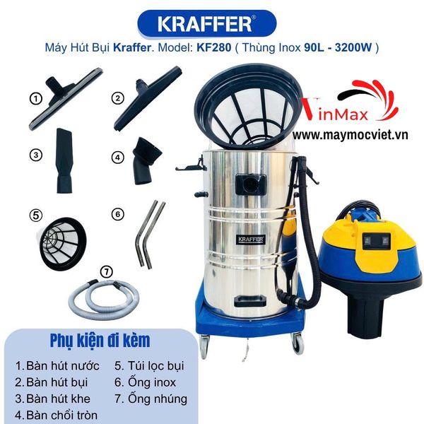 Máy Hút Bụi Công Nghiệp Kraffer KF280