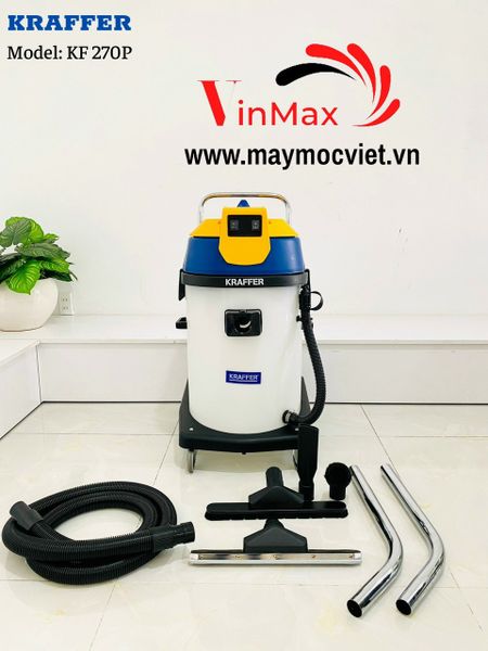 Máy hút bụi nước Kraffer KF270P thùng nhựa ABS