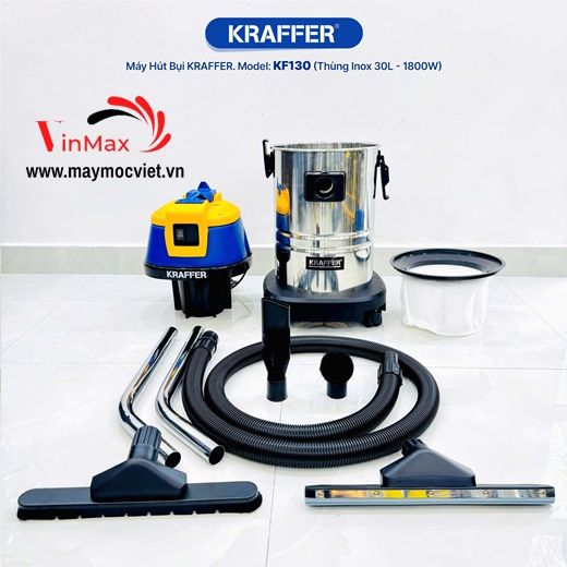 Máy hút bụi công nghiệp KRAFFER KF130 (inox)