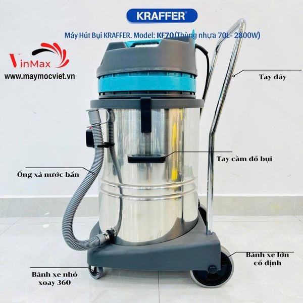 Máy Hút Bụi Công Nghiệp Kraffer KF70