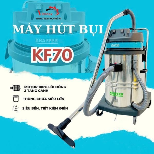 Máy Hút Bụi Công Nghiệp Kraffer KF70