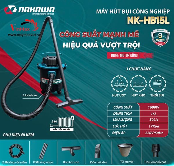 Máy hút bụi mini NAKAWA NK-HB15L