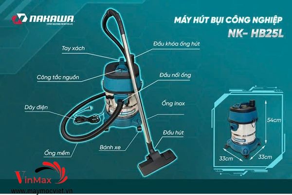 Máy hút bụi công nghiệp NAKAWA NK-HB25L