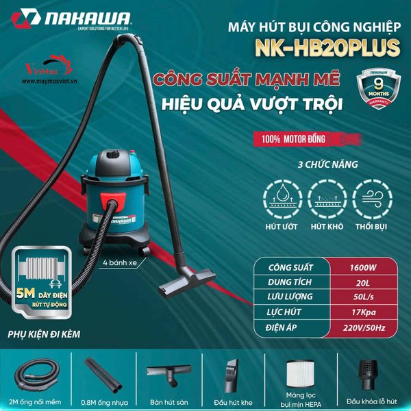 Máy hút bụi công nghiệp NAKAWA NK-HB20PLUS