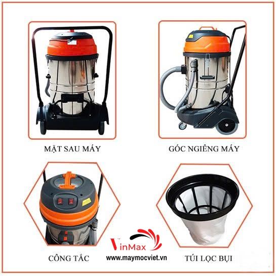 Máy hút bụi công nghiệp nhà xưởng Palada PD70