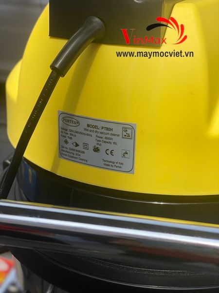 Máy hút bụi công nghiệp Pertek PT80H 4500W- 3 motor 2 lõi lọc