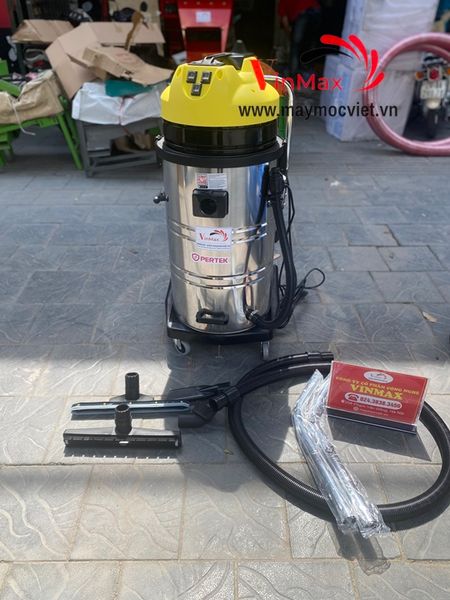Máy hút bụi công nghiệp Pertek PT80H 4500W- 3 motor 2 lõi lọc