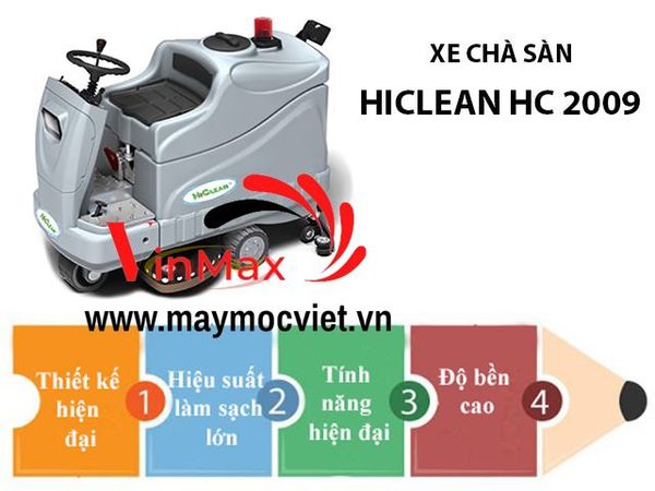 Máy chà sàn liên hợp ngồi lái HiClean HC 2009  (dùng ắc quy)