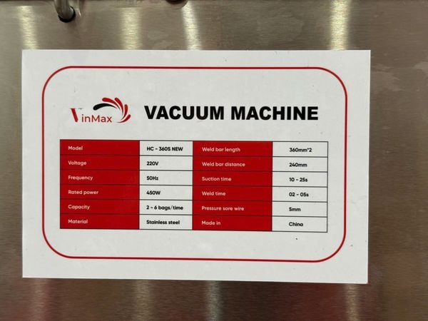 Máy hút chân không gạo Vinmax HC360S new