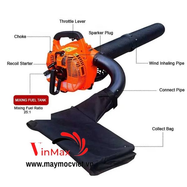 Máy hút thổi và băm lá Turbo TBH254