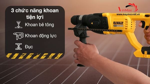 Máy khoan bê tông pin Dewalt DCH133N-KR 18V (không kèm pin, sạc)