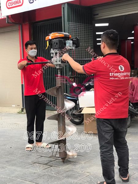 Máy khoan đất trồng cây Kawasaki  KD7HP ( mũi khoan 1.2m)