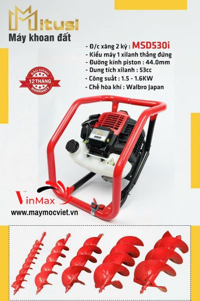 Máy Khoan Đất 2 Thì Mitusi MSD530i