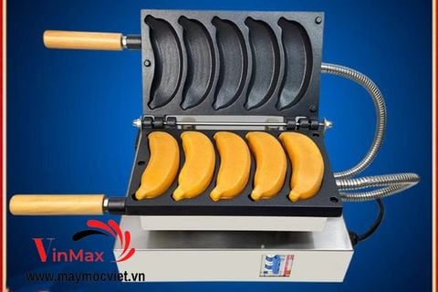 Máy làm bánh quả chuối  tạo hình cute khuôn 5 quả TURBO TBK5