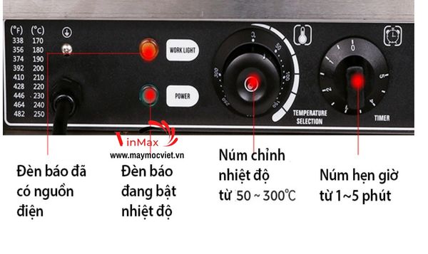 Máy làm bánh cá hotdog 6 con cỡ lớn dùng điện Vinmax VMC3000
