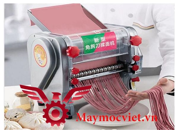 Máy cán bột làm mỳ tươi chạy điện inox VM AKS
