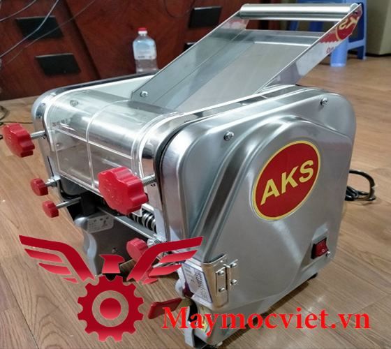 Máy cán bột làm mỳ tươi chạy điện inox VM AKS