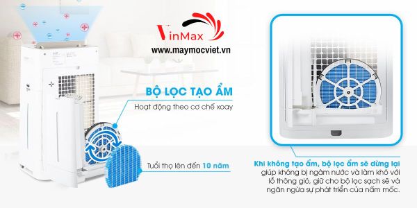 Máy Lọc Không Khí Và Tạo Ẩm Sharp KC-G60EV-W