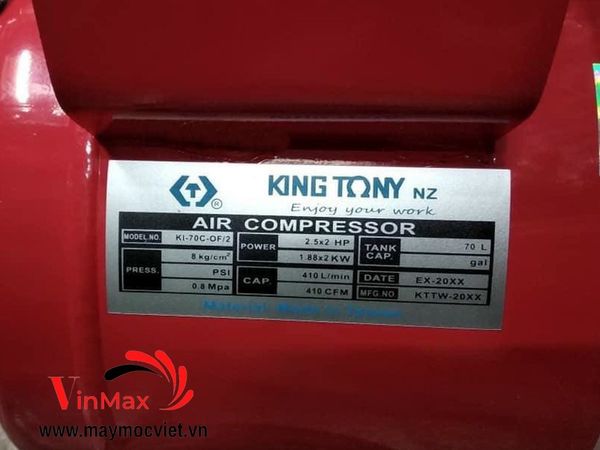 Máy Nén Khí Không Dầu Kingtony 70L KI-70C-OF/2