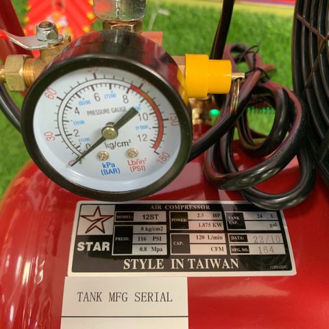 Máy Nén Khí Có Dầu Liền Trục Star 12-ST 2.5HP 24L